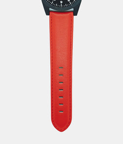 Red Leather Strap with Red Stitching Only