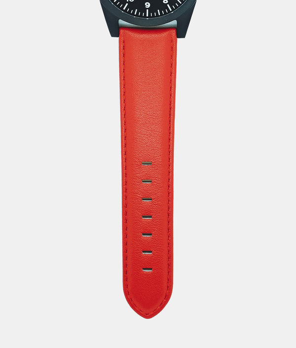 Red Leather Strap with Red Stitching Only