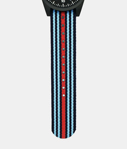 Red & Blue Small Striped Nato Strap Only
