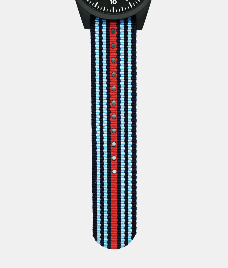 Red & Blue Small Striped Nato Strap Only