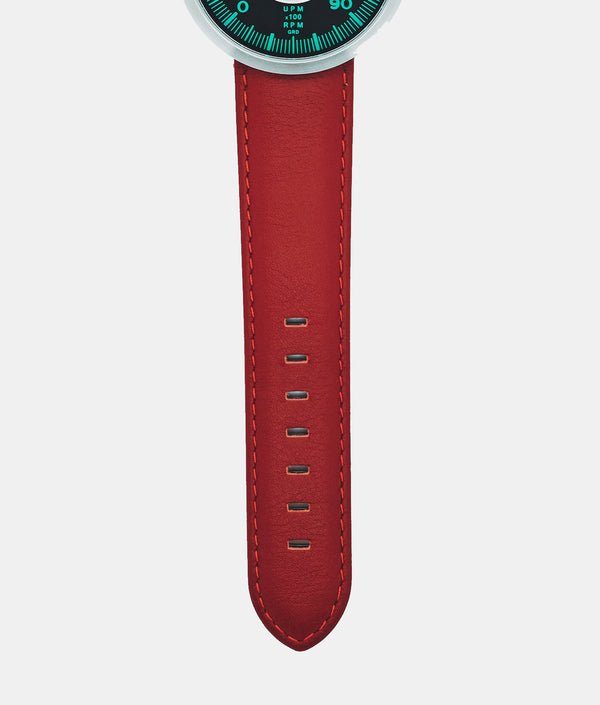 Burgundy Leather Strap with Burgundy Stitching Only
